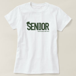 フォレスト・グリーンSENIORと卒業キャップ Tシャツ