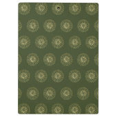 フォレスト | ゴールデン ジニア フラワー メダリオン クリップボード (裏面)