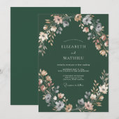 フォレスト・ピーチリースの結婚式 招待状 (正面/裏面)
