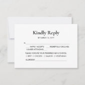 フォレスト ファン ウェディング  RSVP カード (正面)