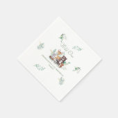 フォレスト・フレンズの最初の誕生日 スタンダードカクテルナプキン (角)