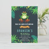 フォレスト·フロッグの誕生日パーティーの招待 招待状 (スタンド正面)