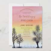 フォレスト リスティック オータム フォール ウッドランド ウェディング 招待状 (正面)