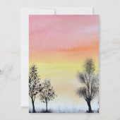 フォレスト リスティック オータム フォール ウッドランド ウェディング 招待状 (裏面)