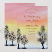 フォレスト リスティック オータム フォール ウッドランド ウェディング 招待状 (正面/裏面)