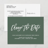 フォレスト | 日程変更 延期 キャンセルされた結婚式 案内ポストカード (正面/裏面)