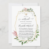 フォレストHerbarium Geometric Online 結婚 Virtual 招待状 (正面)