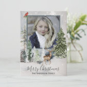 フォレス ウッドランド シンプル フォト メリー クリスマス (スタンド正面)