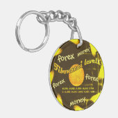 フォレックス、マネー、フィボナッチの数字 キーホルダー (正面左)