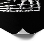 フォレバーモアのスケルトン手ハートゴシックのロマンス ポスター (角)