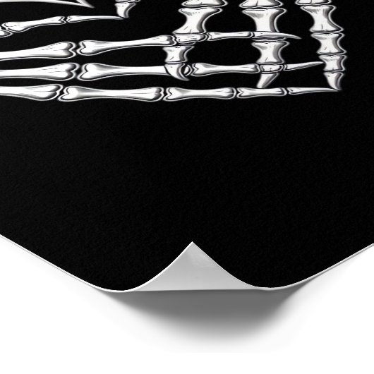 フォレバーモアのスケルトン手ハートゴシックのロマンス ポスター (角)