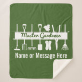 フォレパーソナライズされたストグリーンモダンマスター庭師 シェルパブランケット (正面)