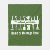 フォレパーソナライズされたストグリーンモダンマスター庭師 フリースブランケット (正面)