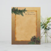 フォレパーソナライズされたストパーチメントのレターヘッドシート (スタンド正面)