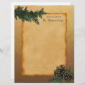 フォレパーソナライズされたストパーチメントのレターヘッドシート (正面/裏面)