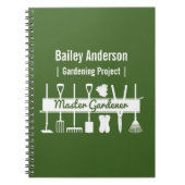 フォレパーソナライズされたモダンストグリーンマスター庭師 ノートブック (正面)