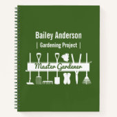 フォレパーソナライズされたモダンストグリーンマスター庭師 ノートブック (正面)