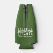 フォレパーソナライズされたモダンストグリーンマスター庭師 ボトルクーラー (裏面)