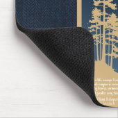 フォレモダンスエレガントト金ゴールド深いブルースクリプト引用文 マウスパッド (コーナー)