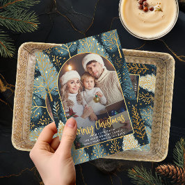 フォレモダンストカスタムクリスマス写真アーチ シーズンカード