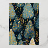 フォレモダンストカスタムクリスマス写真アーチ 箔シーズンカード (裏面)