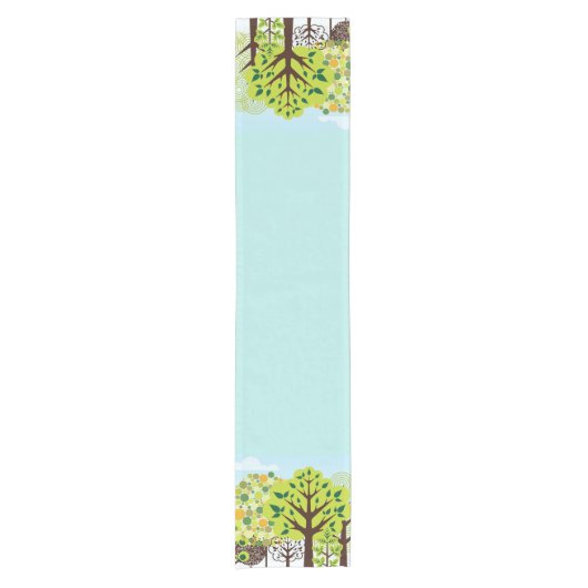 フォレモダンストガーデンアートグリーン自然 ショートテーブルランナー (正面)