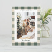 フォレモダンストグリーンプライド素朴2写真クリスマス シーズンカード (スタンド正面)