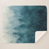 フォレモダンストプリントパーソナライズされた シェルパブランケット (正面(横))