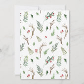 フォレモダンストベリーピネコーンクリスマスパーティー 招待状 (裏面)