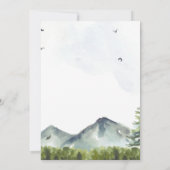 フォレモダンスト山素朴水色結婚の 招待状 (裏面)