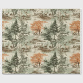 フォレモダンスト狩りグリーントイレデジュイパターン ラッピングペーパー (フラット)