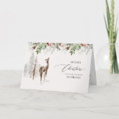 フォレモダンスト雪キャビンの夫のクリスマス シーズンカード (正面)