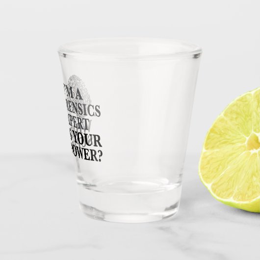 フォレンジックおもしろいスの専門家の指紋 ショットグラス (右)