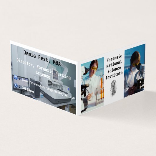 フォレンジックサイエンスプレミアムパール折り畳み 名刺 (外部)