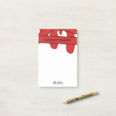 フォレンジックラボクラスの血液スクリプト名 ポストイット (デスク上)