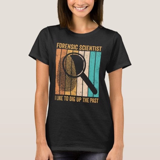 フォレンジック科学者捜査過去鑑識の証拠 Tシャツ (正面)