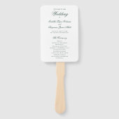 フォレ伝統的ストグリーンフォーマル結婚式 プログラム ハンドファン (正面)