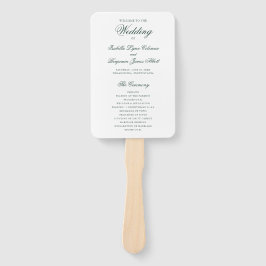 フォレ伝統的ストグリーンフォーマル結婚式 プログラム ハンドファン