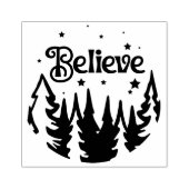フォレ信じススタークリスマスススススクエアウッド ラバースタンプ (インプリント)