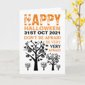 フォレ幽霊のよく出るストハッピーハローウィン カード (黄色い花)