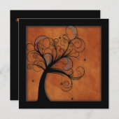 フォレ幽霊のよく出るスト4結婚式招待状 招待状 (正面/裏面)