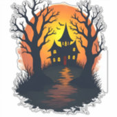 フォレ幽霊のよく出るスト – ハロウィン不気味自然ティー シール (正面)