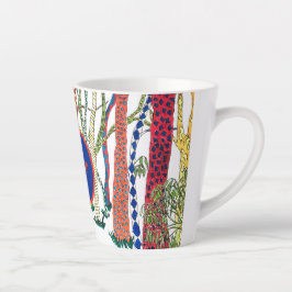 フォレ熱狂するストカラフルおもしろい カフェラテマグ