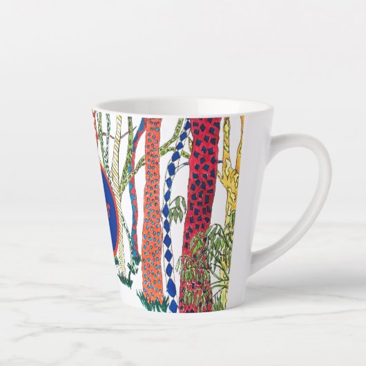フォレ熱狂するストカラフルおもしろい カフェラテマグ (右)