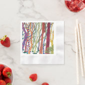 フォレ熱狂するスト幸せカラフル 縁ありカクテルナプキン (インサイチュ)