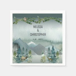 フォレ疑問に思スパーソナライズされた素朴のナプキン スタンダードカクテルナプキン