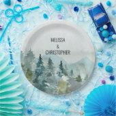 フォレ疑問に思スプ結婚・パイン ペーパープレート (パーティー)