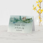 フォレ疑問に思ス素朴ブライダルシャワーサンキューカード カード (黄色い花)