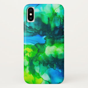 フォレ素晴らしストアルコールインクの絵画プール iPhone X ケース