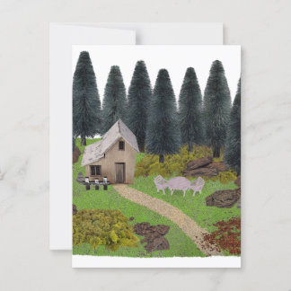 フォレ素朴ストのキャビン休暇スポット ポストカード